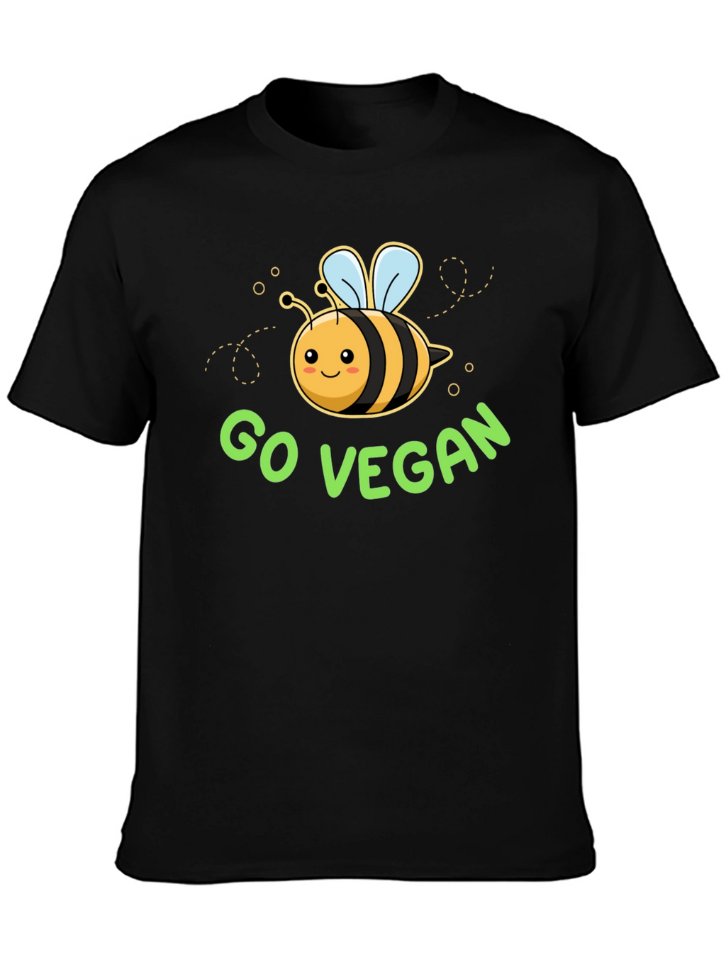 Go Vegan Bee Graphic T-Shirt