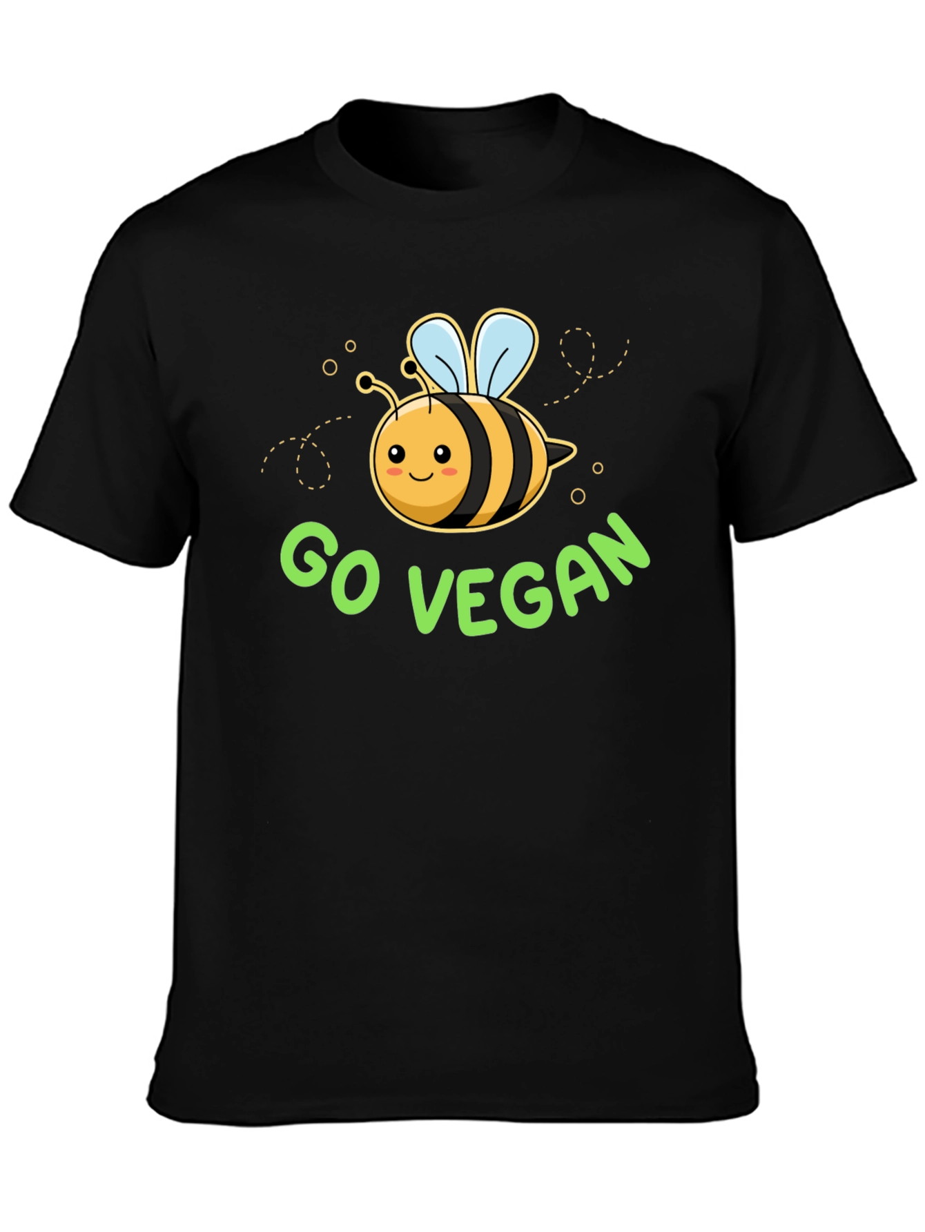 Go Vegan Bee Graphic T-Shirt