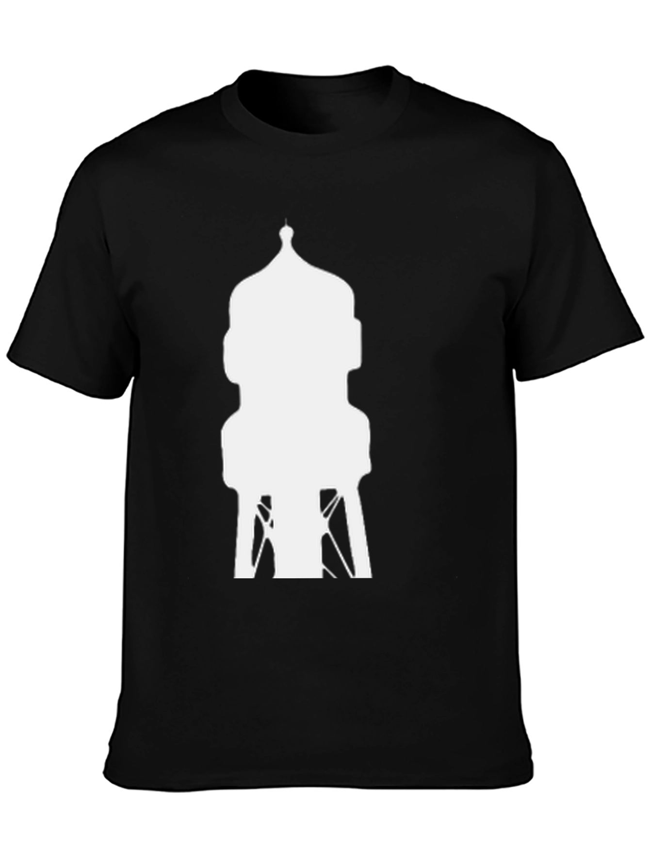 Water Tower Graphic Tee - Cool Black Shirt