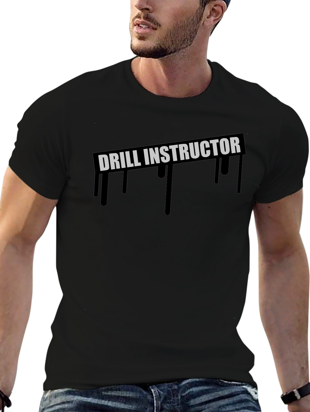 Drill Instructor Graphic T-Shirt - Black