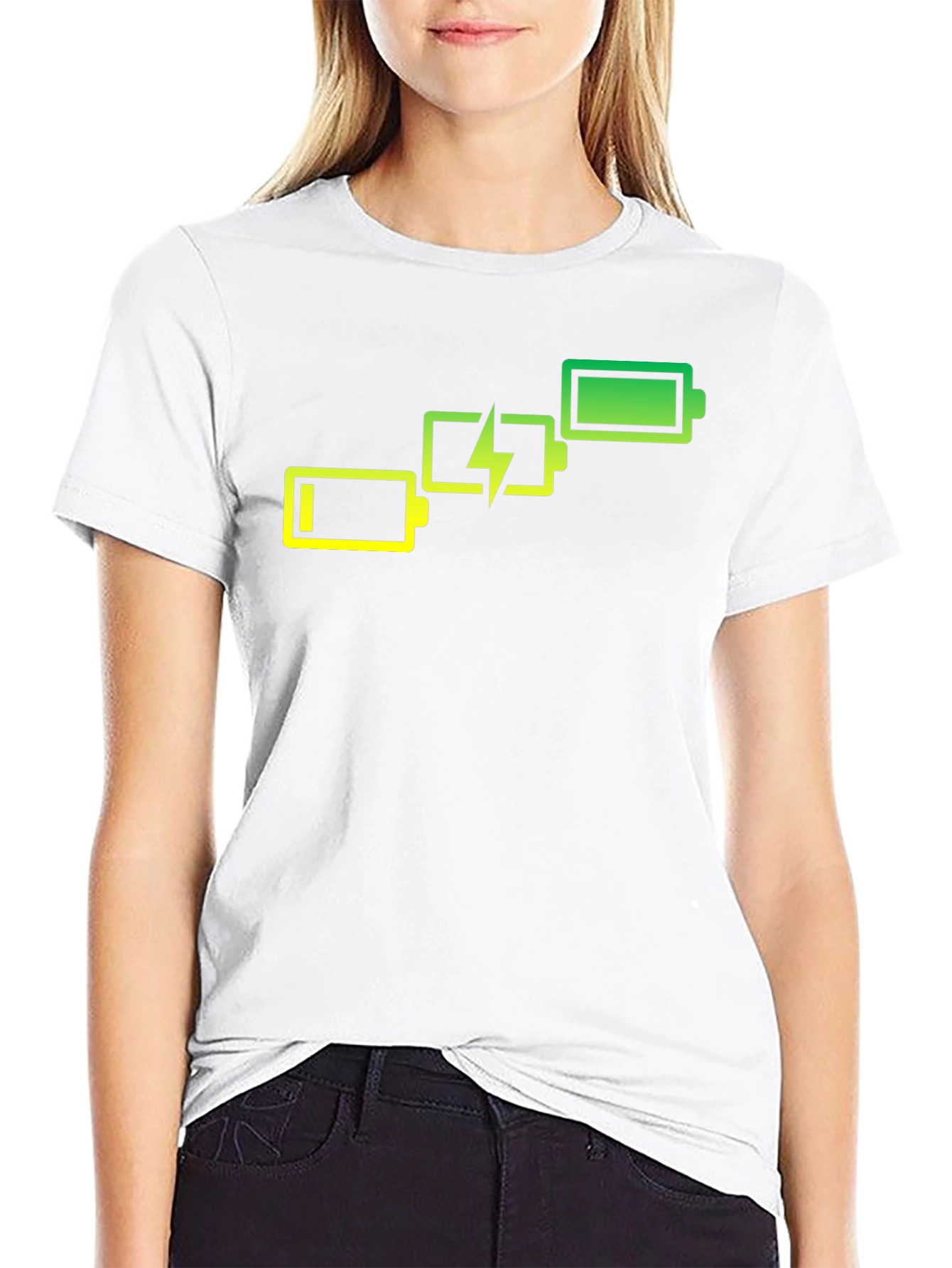 Battery Charge Black Graphic Tee
