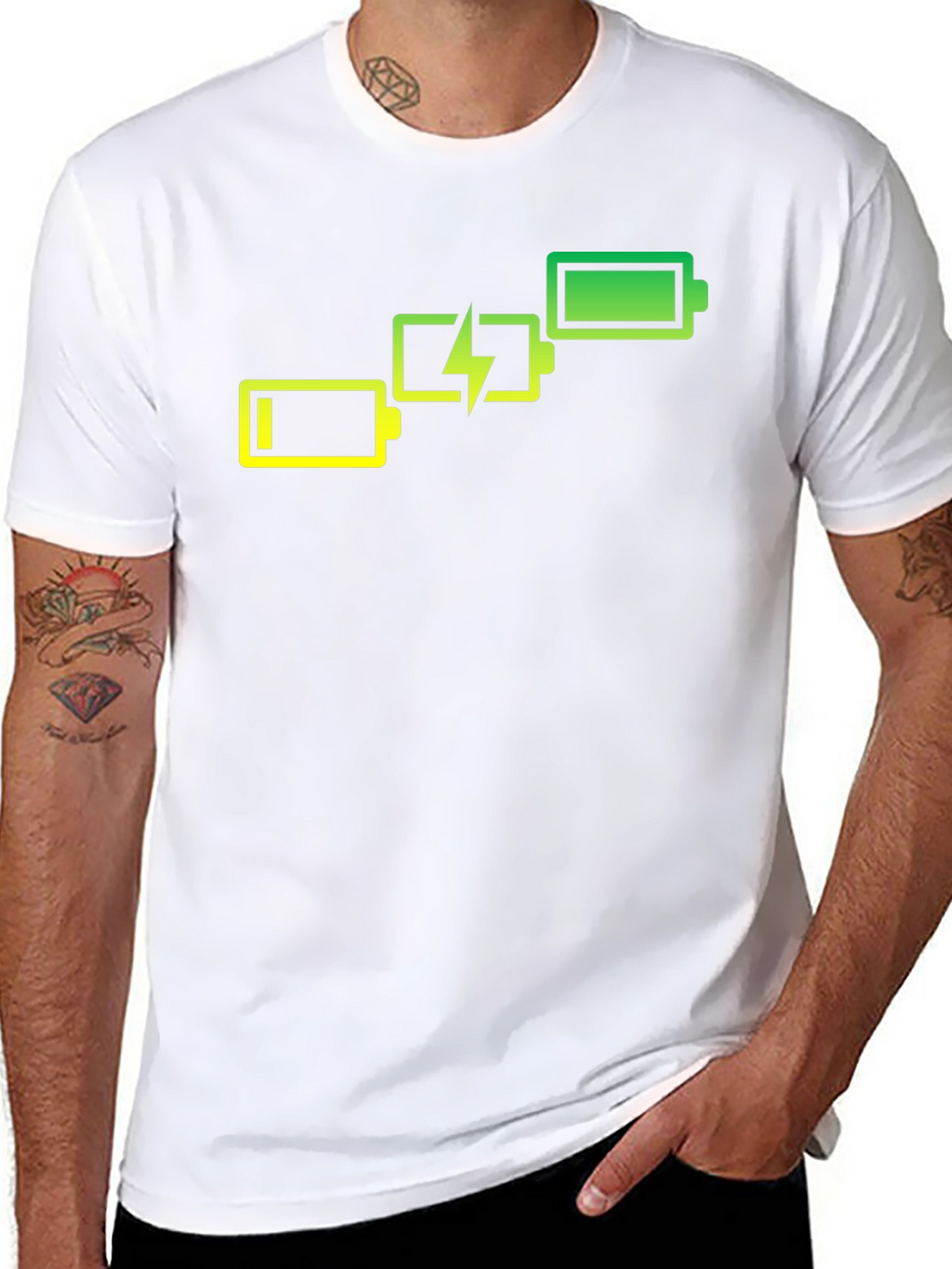 Battery Charge Black Graphic Tee