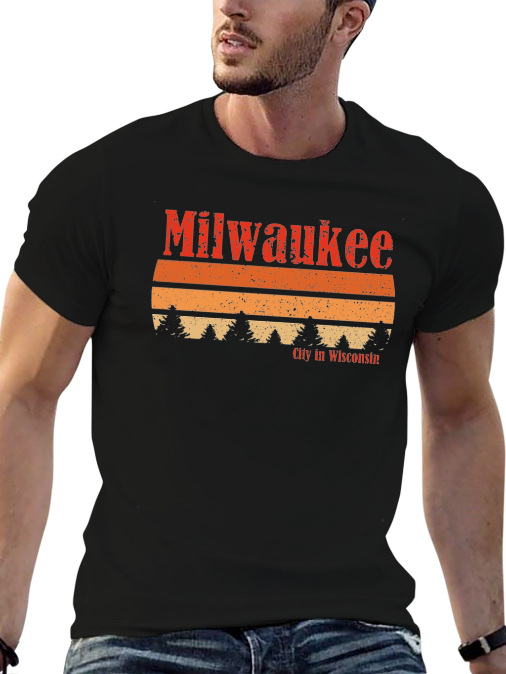 Milwaukee Wisconsin Retro Graphic T-Shirt