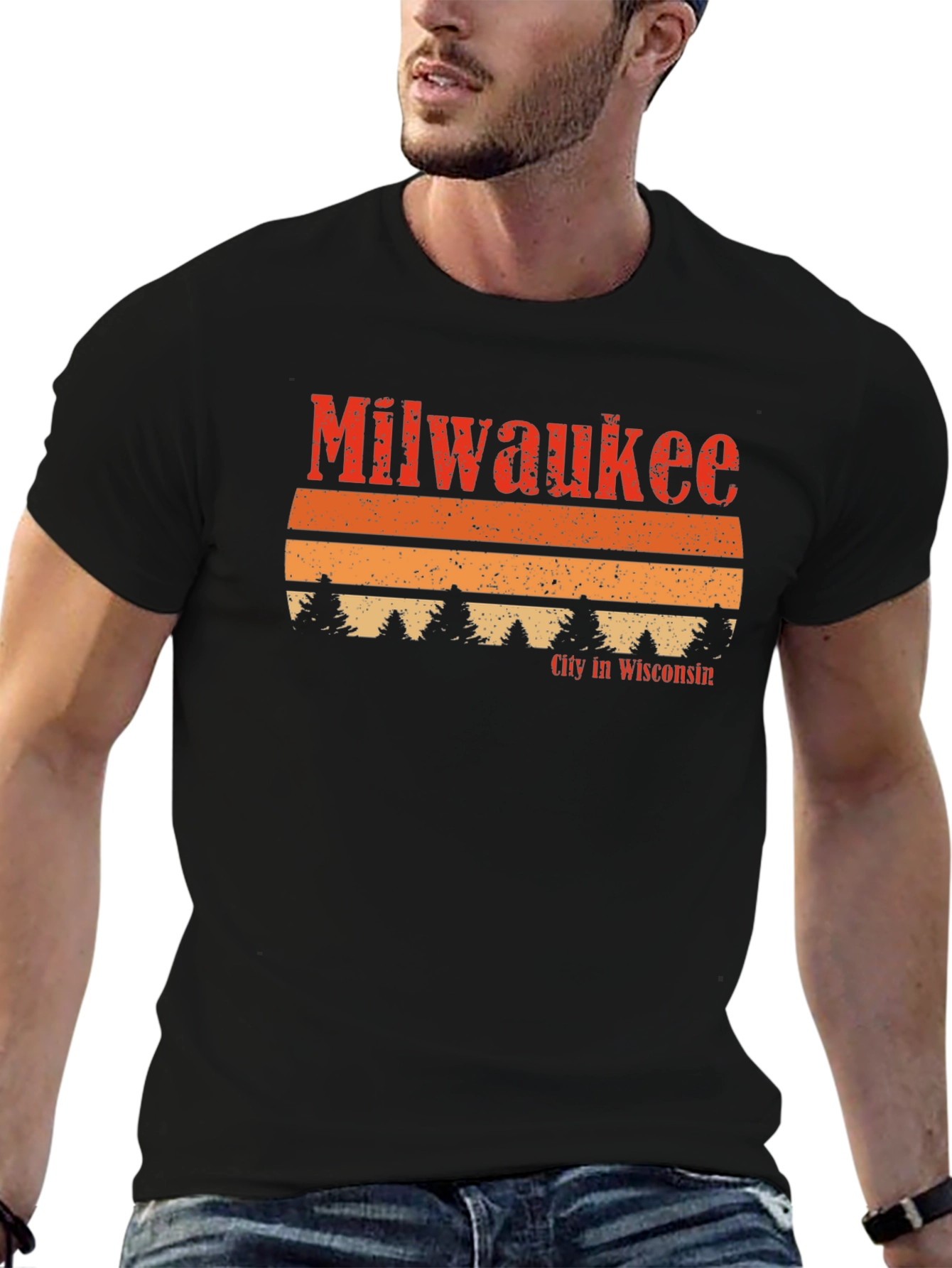 Milwaukee Wisconsin Retro Graphic T-Shirt