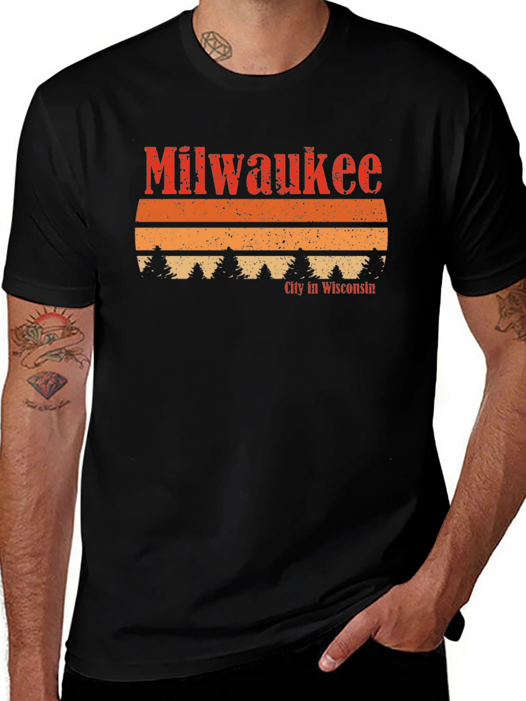 Milwaukee Wisconsin Retro Graphic T-Shirt
