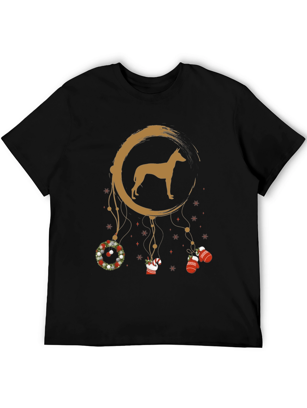 Holiday Dog Dreamcatcher T-Shirt – Festive Pet Lover Graphic Tee