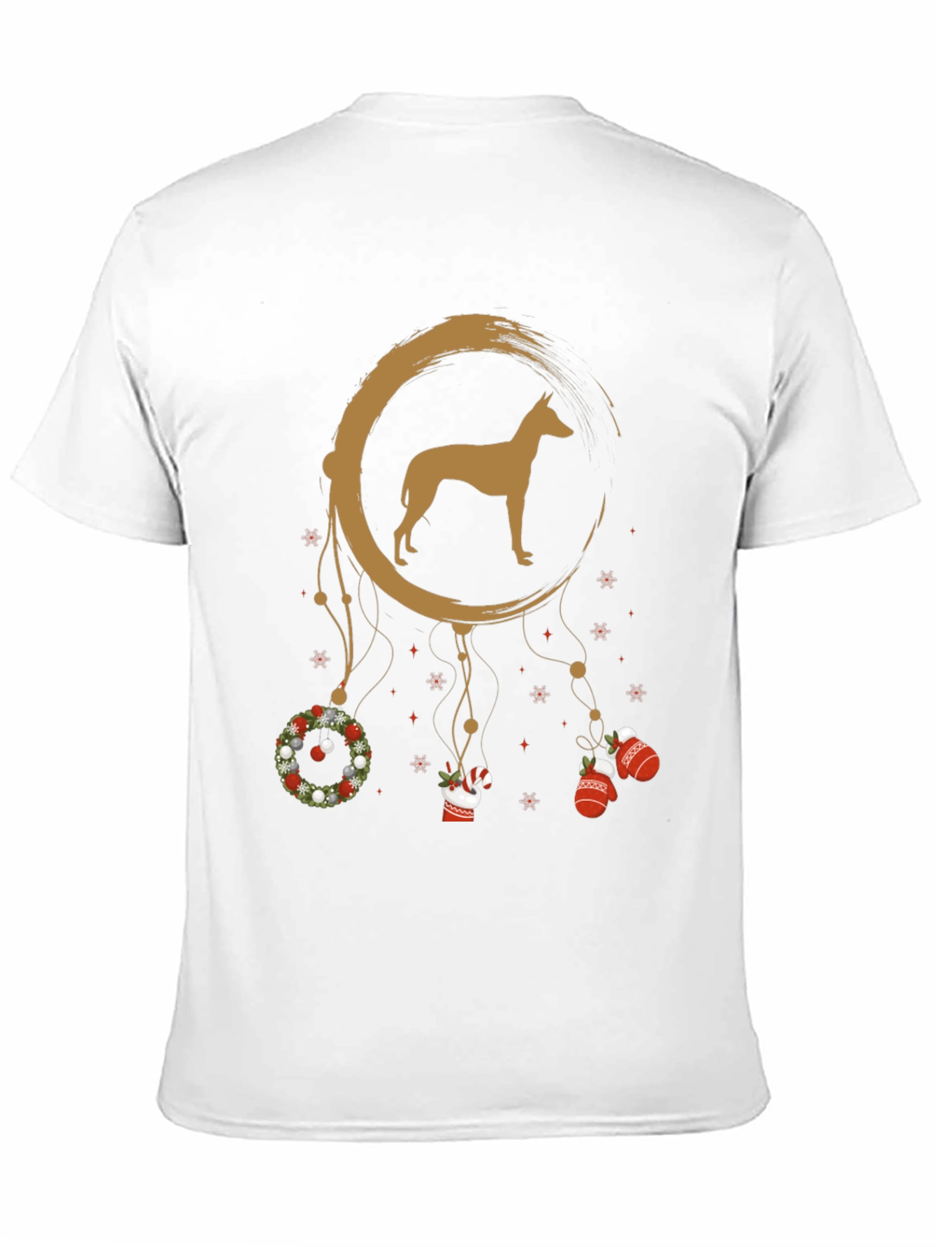Holiday Dog Dreamcatcher T-Shirt – Festive Pet Lover Graphic Tee