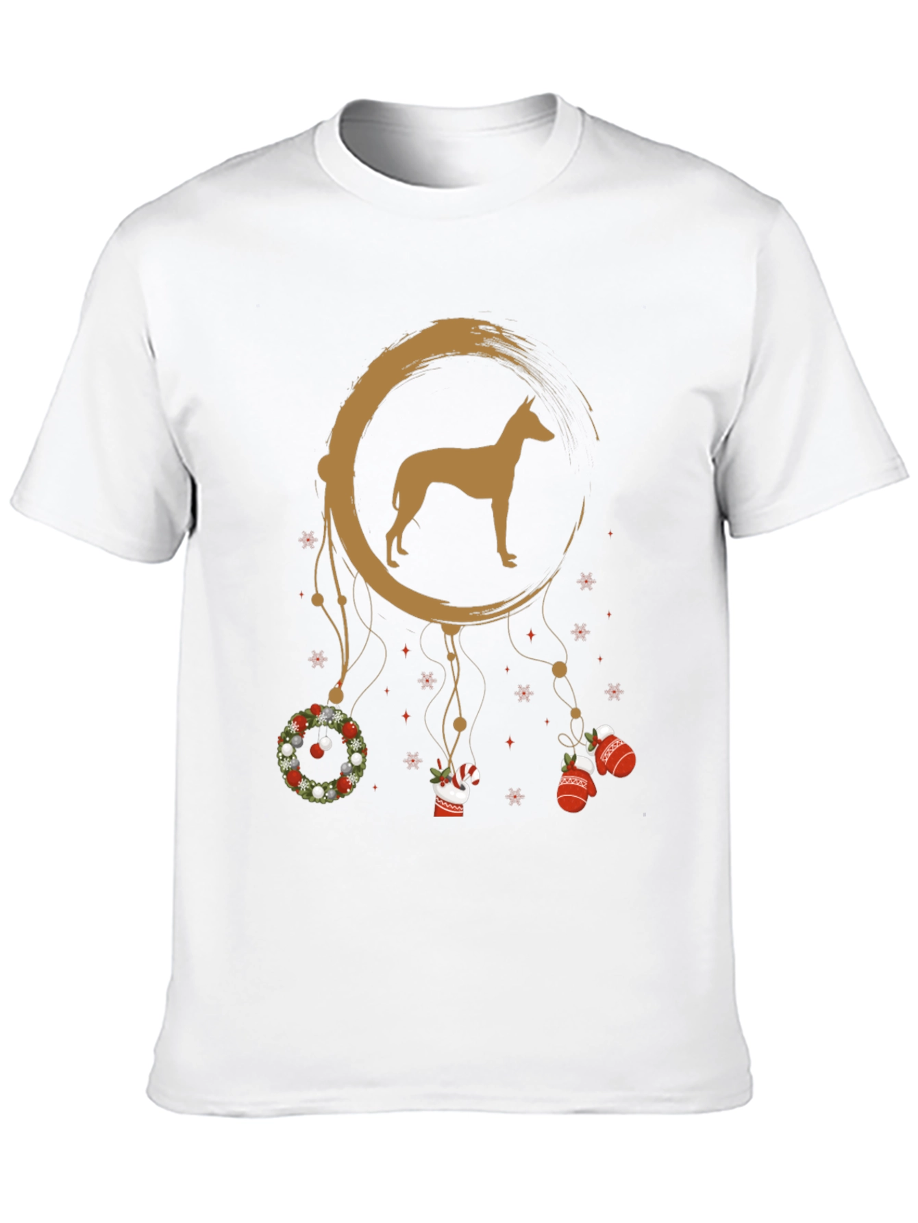 Holiday Dog Dreamcatcher T-Shirt – Festive Pet Lover Graphic Tee