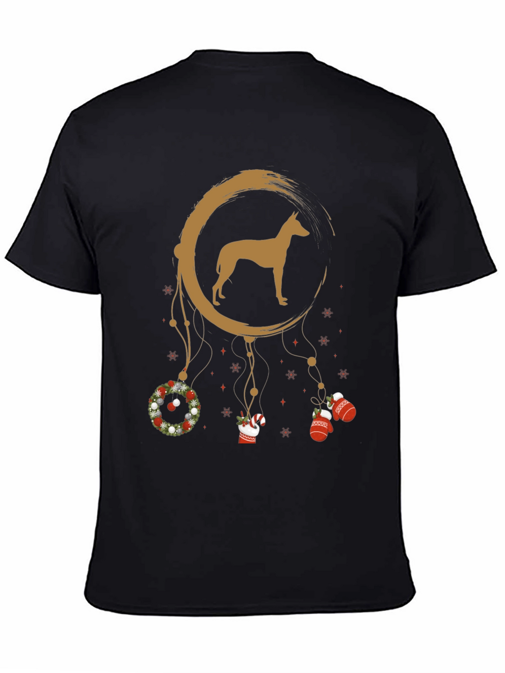 Holiday Dog Dreamcatcher T-Shirt – Festive Pet Lover Graphic Tee