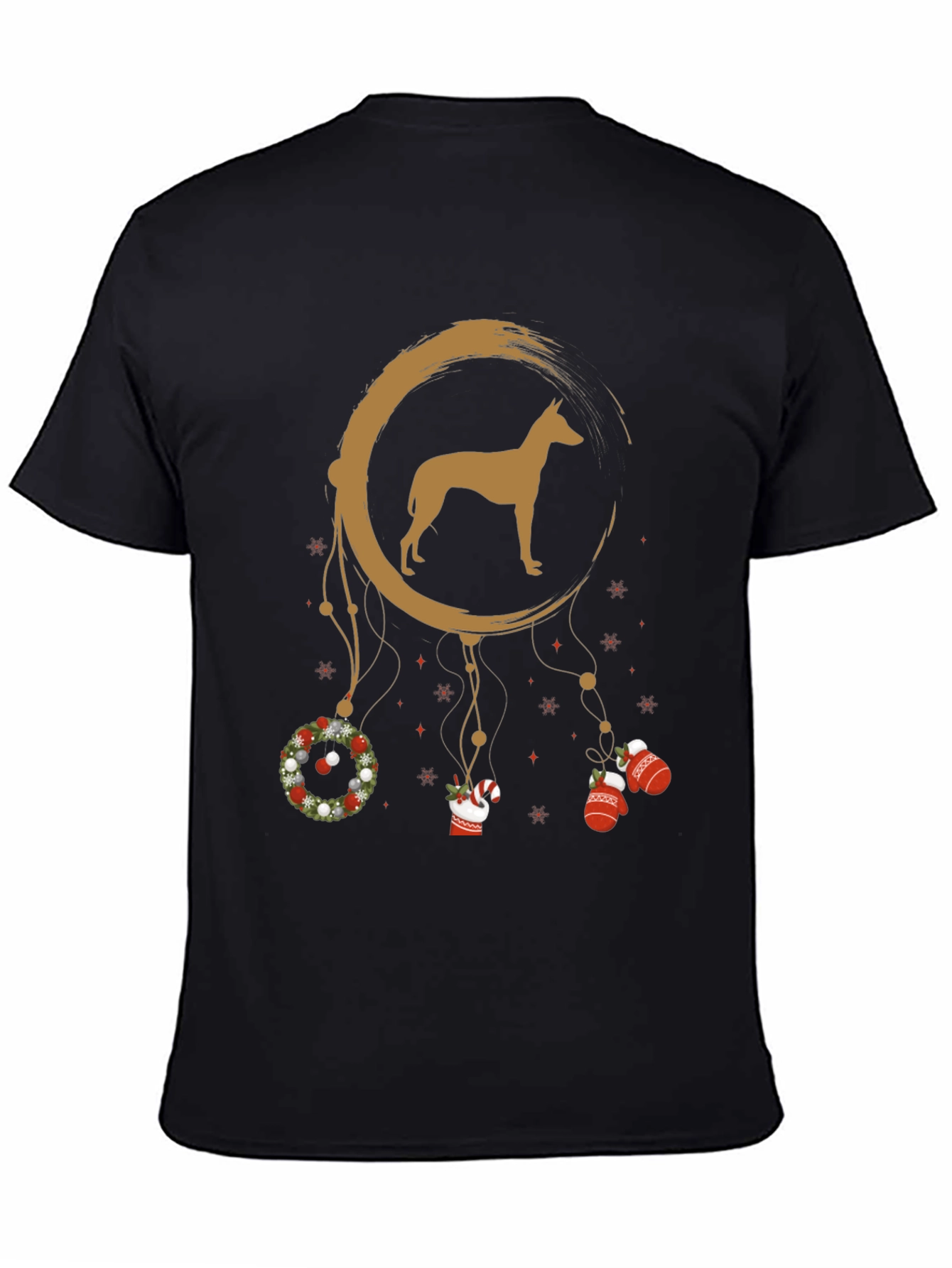 Holiday Dog Dreamcatcher T-Shirt – Festive Pet Lover Graphic Tee