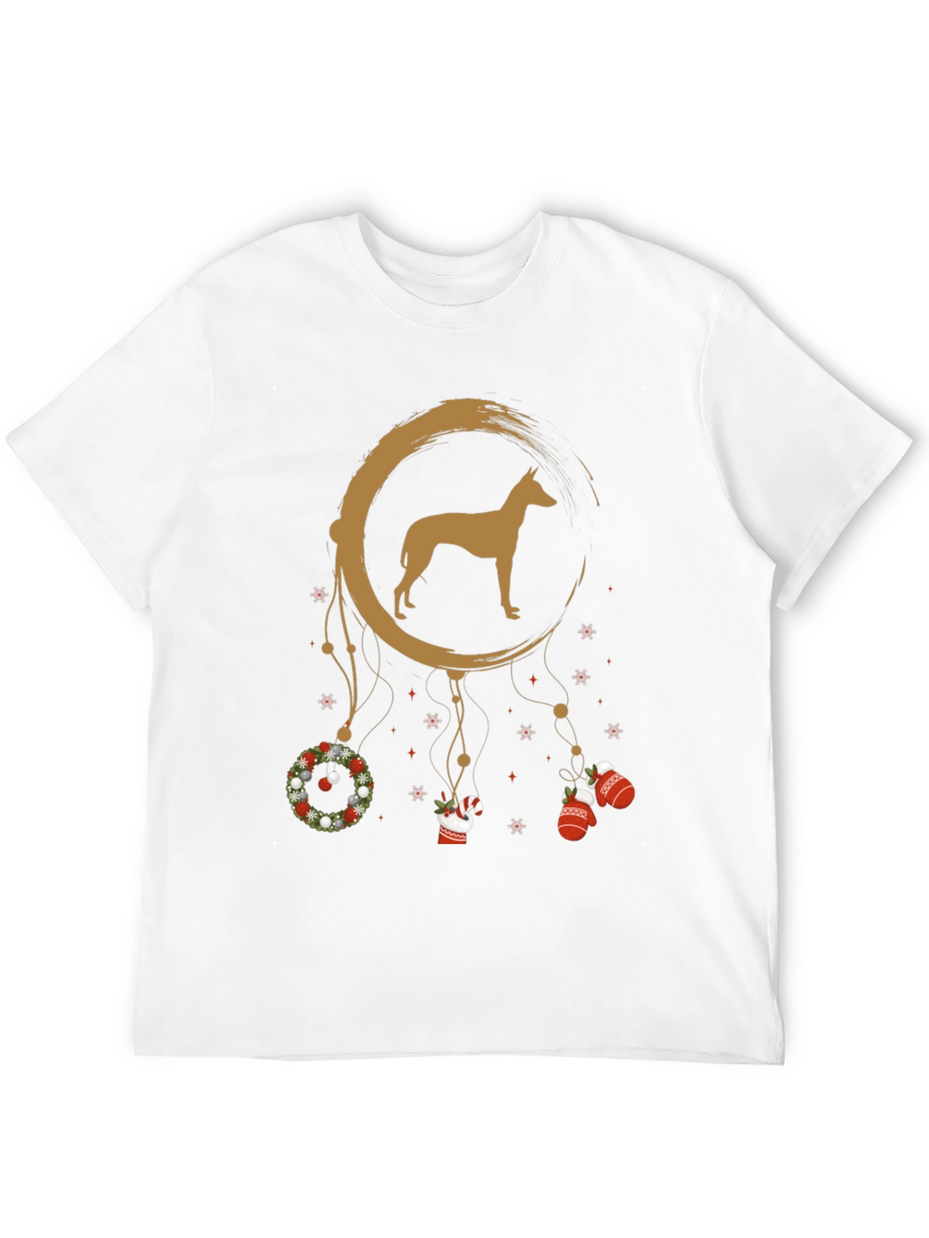 Holiday Dog Dreamcatcher T-Shirt – Festive Pet Lover Graphic Tee