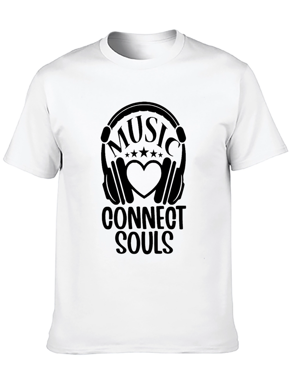 Music Connects Souls Black Graphic Tee