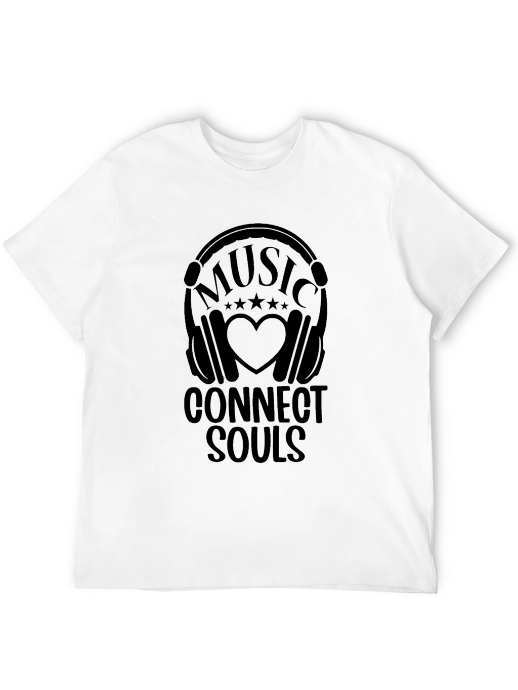 Music Connects Souls Black Graphic Tee