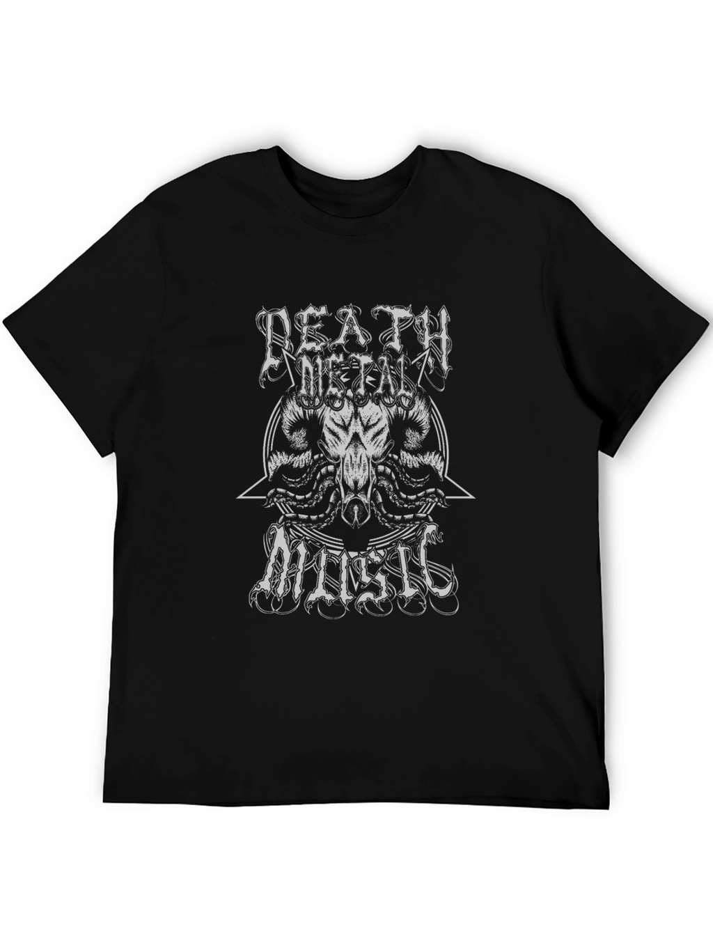 Death Metal Music Graphic Tee - Black