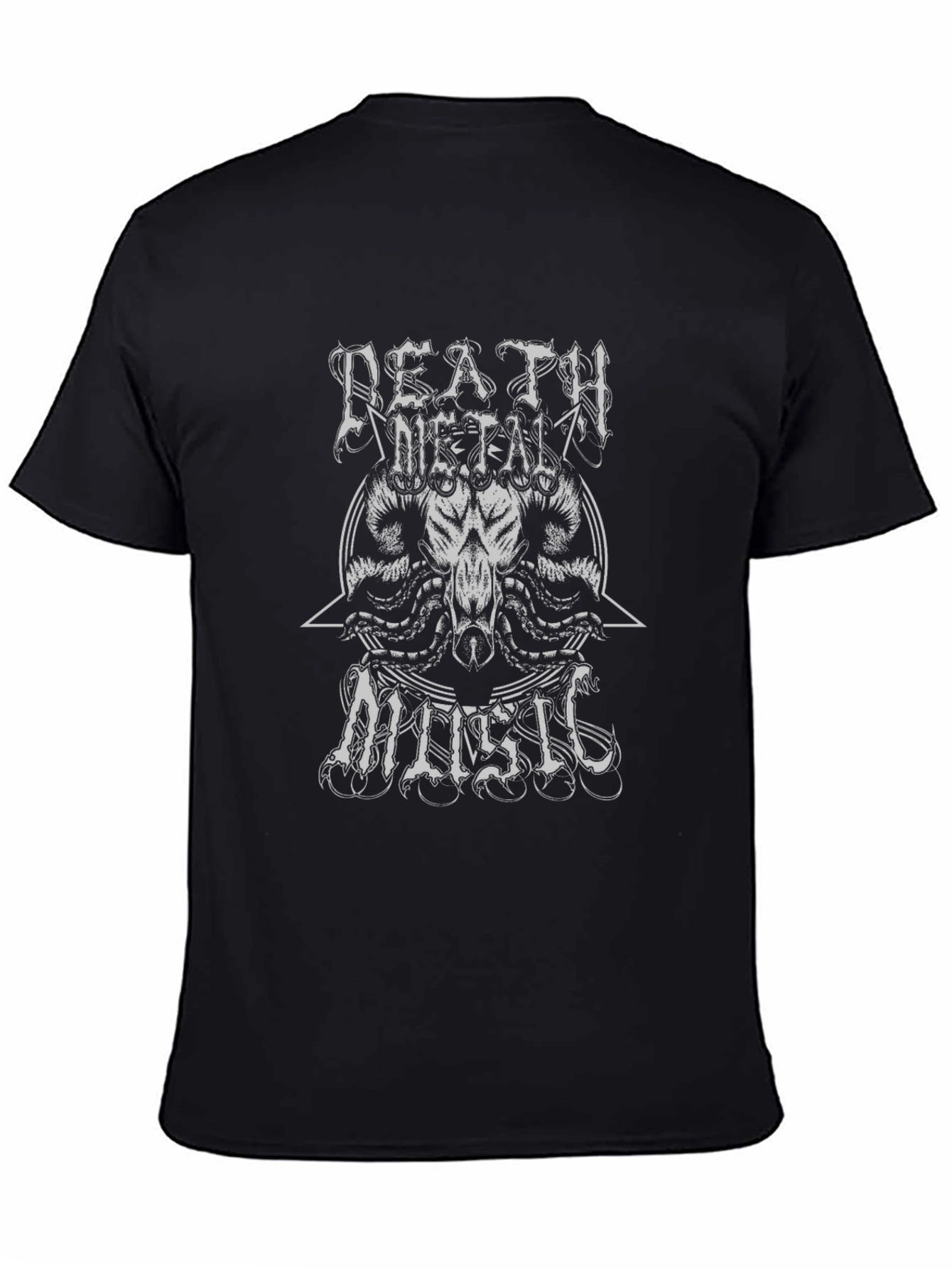 Death Metal Music Graphic Tee - Black