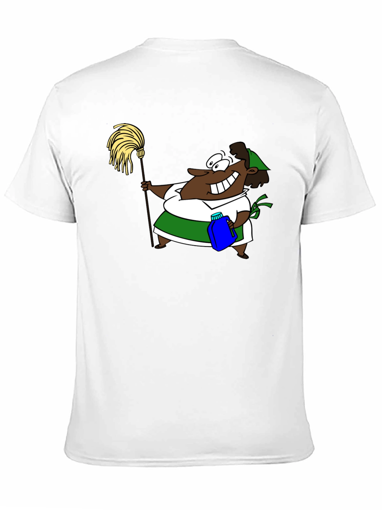 Cartoon Cleaning Lady Graphic Tee