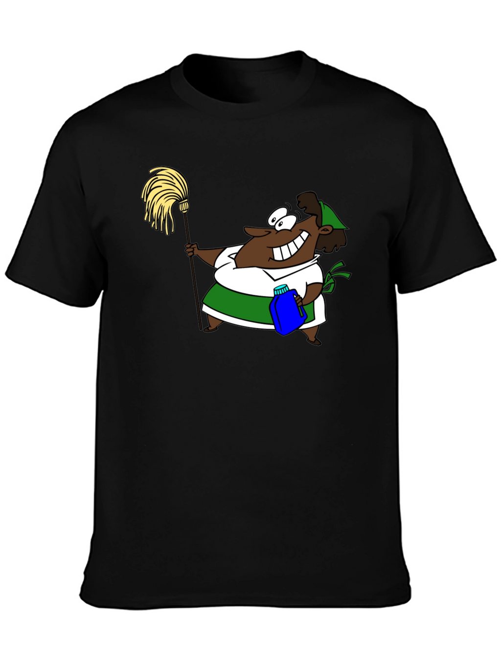 Cartoon Cleaning Lady Graphic Tee
