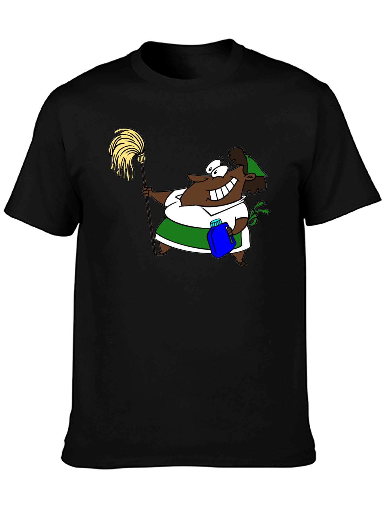 Cartoon Cleaning Lady Graphic Tee
