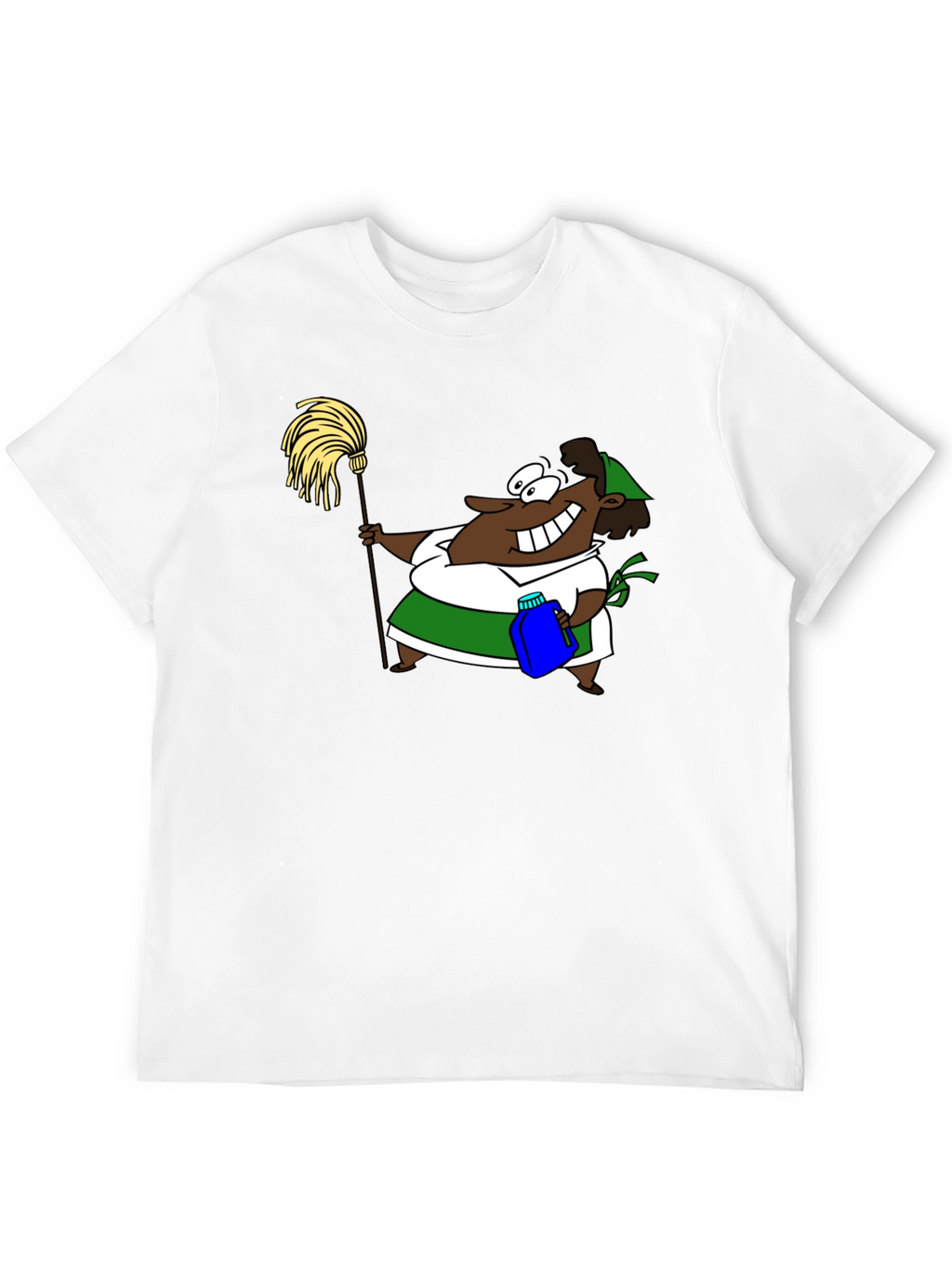 Cartoon Cleaning Lady Graphic Tee