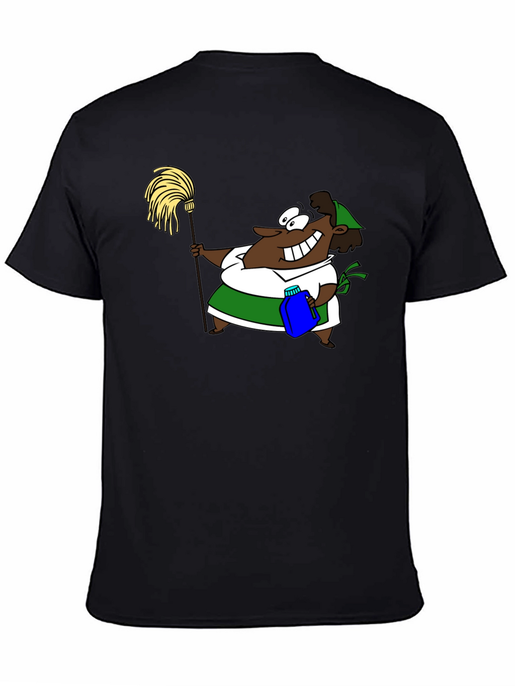 Cartoon Cleaning Lady Graphic Tee