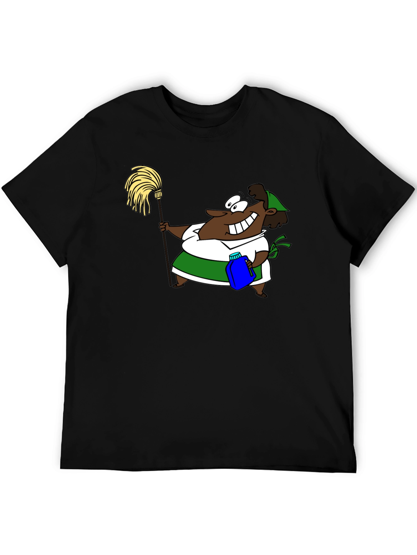 Cartoon Cleaning Lady Graphic Tee