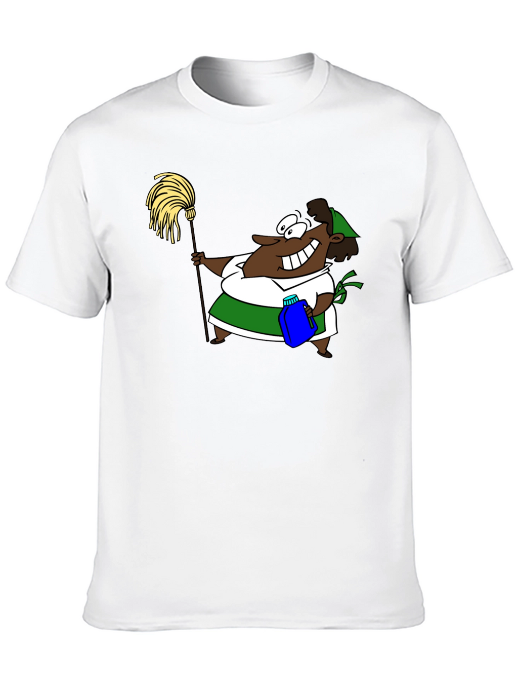 Cartoon Cleaning Lady Graphic Tee