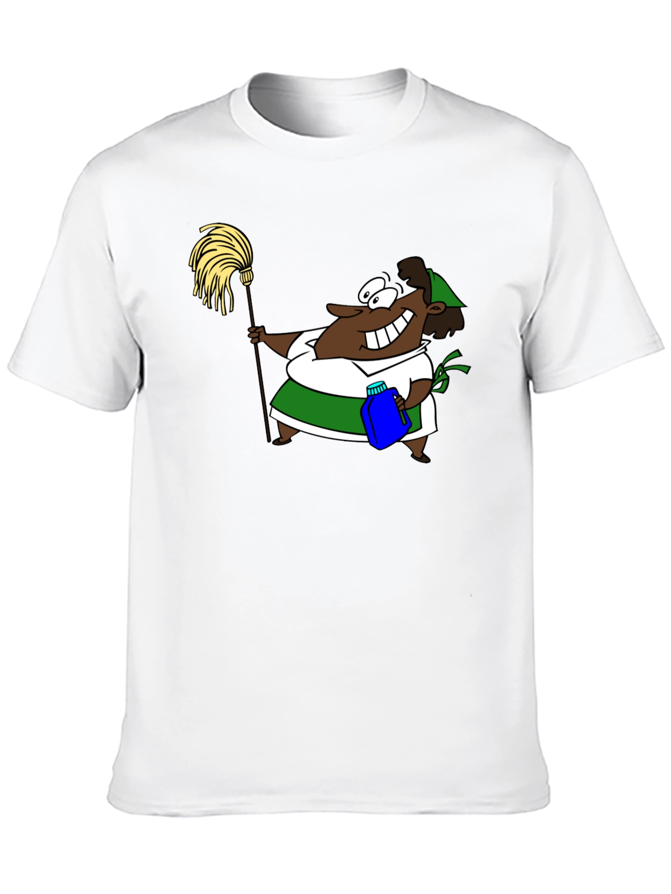 Cartoon Cleaning Lady Graphic Tee