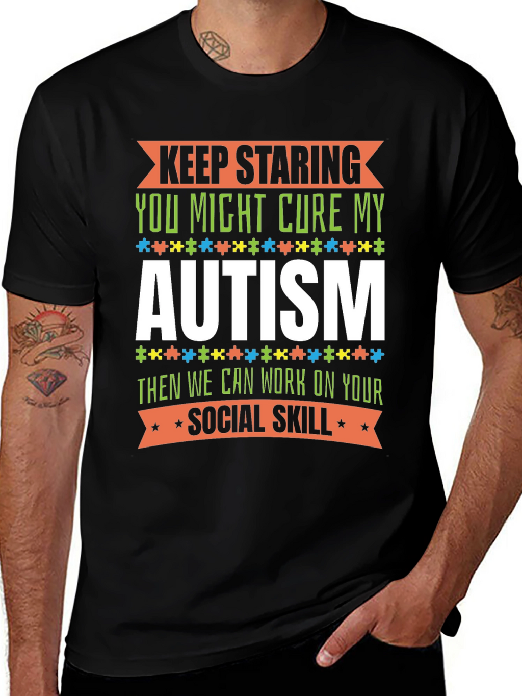 Autism Awareness Graphic Tee - Keep Staring