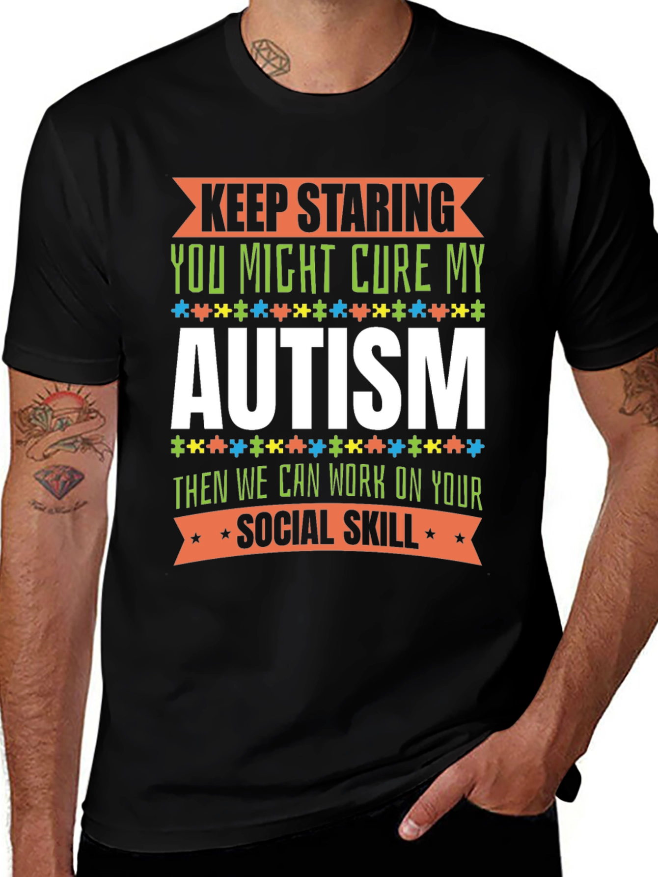 Autism Awareness Graphic Tee - Keep Staring