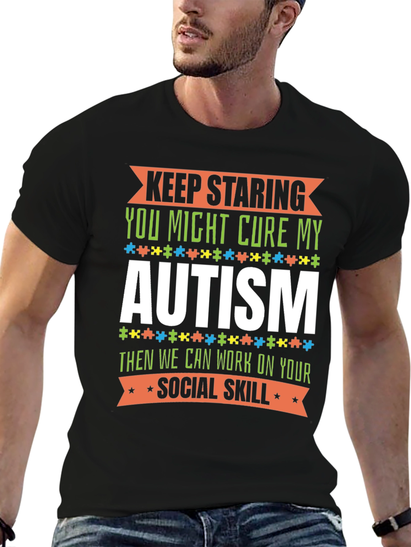 Autism Awareness Graphic Tee - Keep Staring