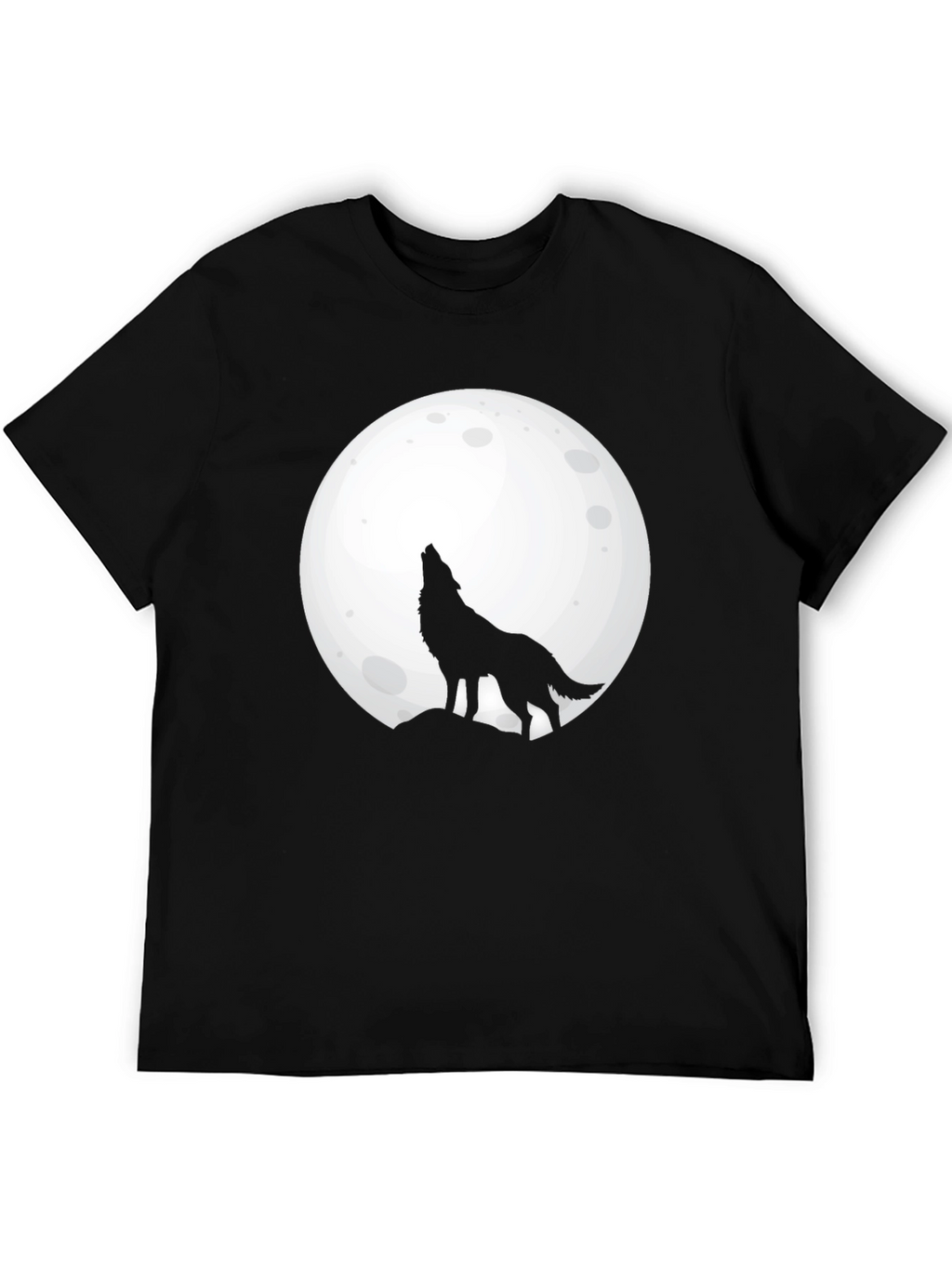 Wolf Moon T-Shirt - Black Cotton Graphic Tee
