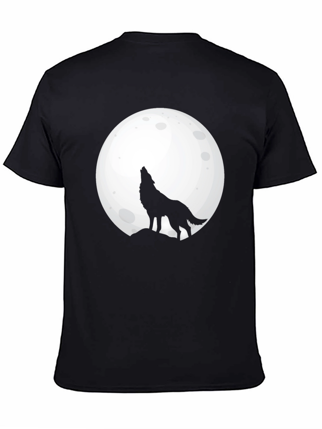 Wolf Moon T-Shirt - Black Cotton Graphic Tee