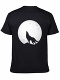 Wolf Moon T-Shirt - Black Cotton Graphic Tee