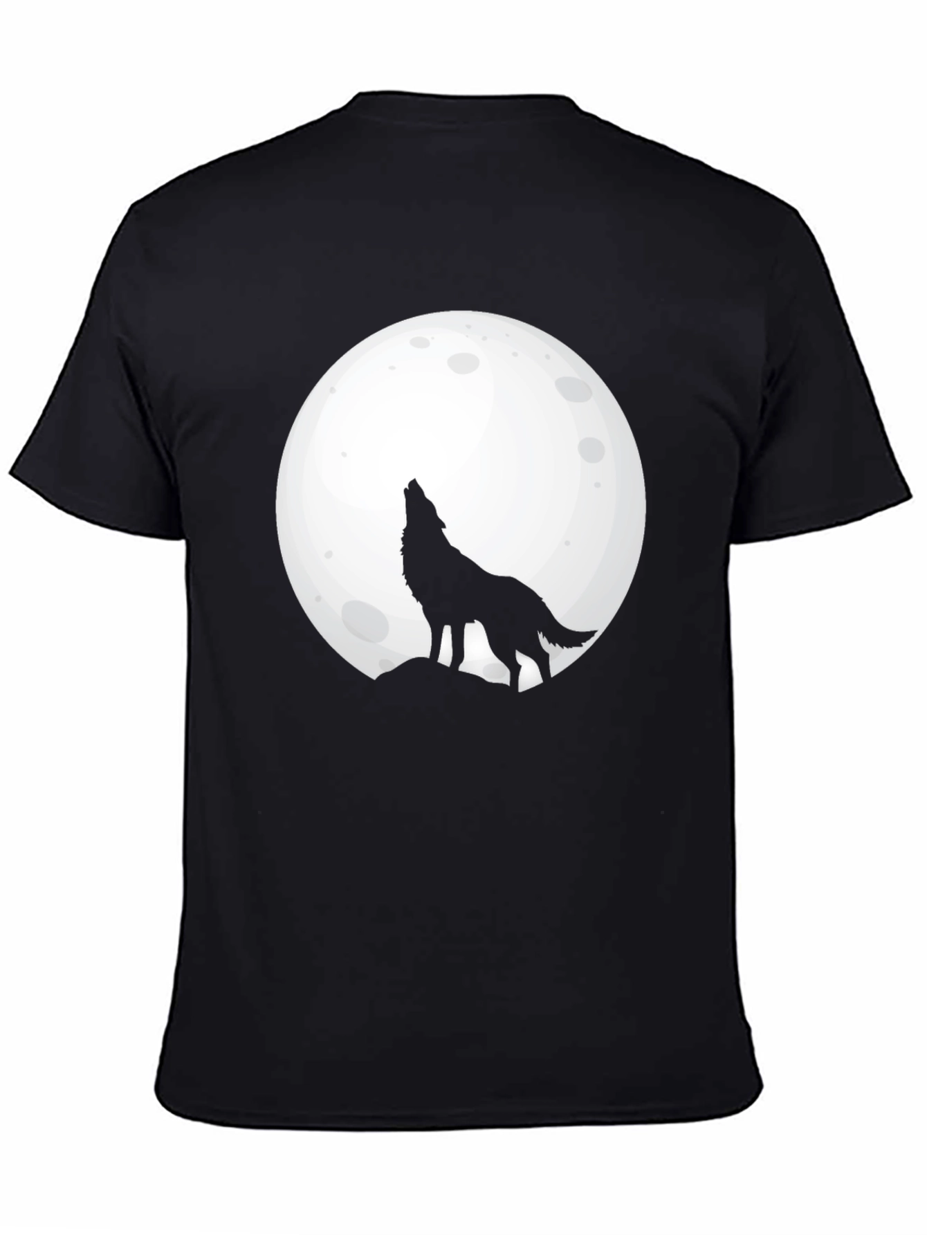 Wolf Moon T-Shirt - Black Cotton Graphic Tee