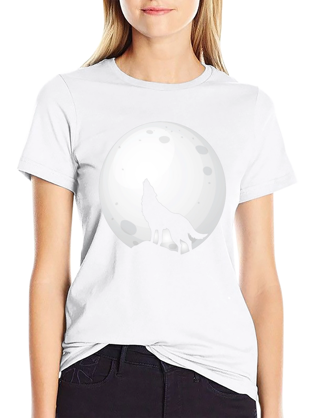 Wolf Moon T-Shirt - Black Cotton Graphic Tee