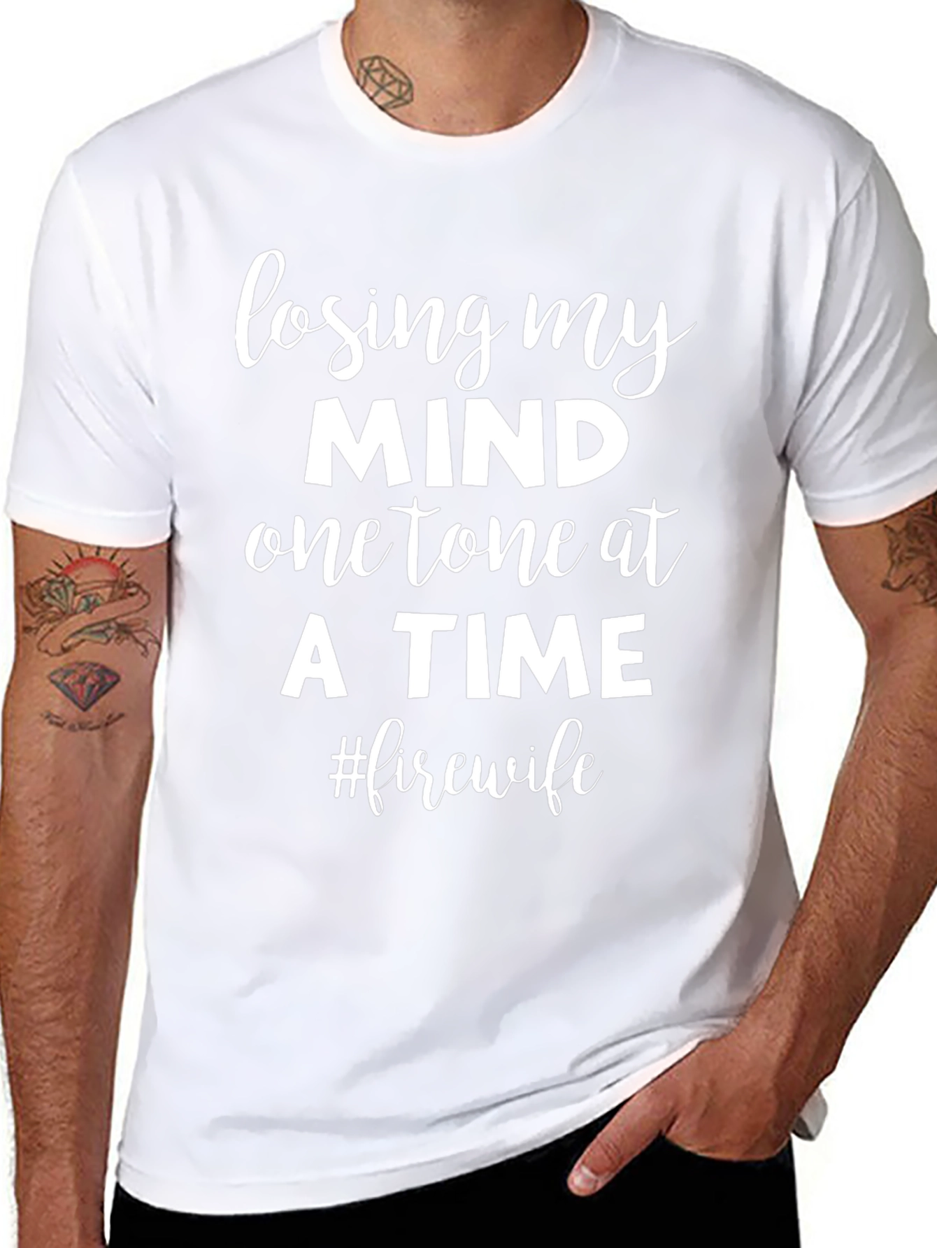 Losing My Mind Fire Wife Graphic Tee