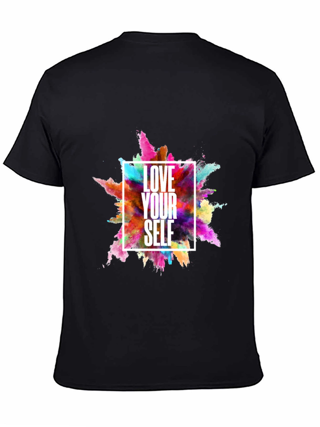 Love Yourself Graphic Print Black T-Shirt