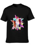 Love Yourself Graphic Print Black T-Shirt