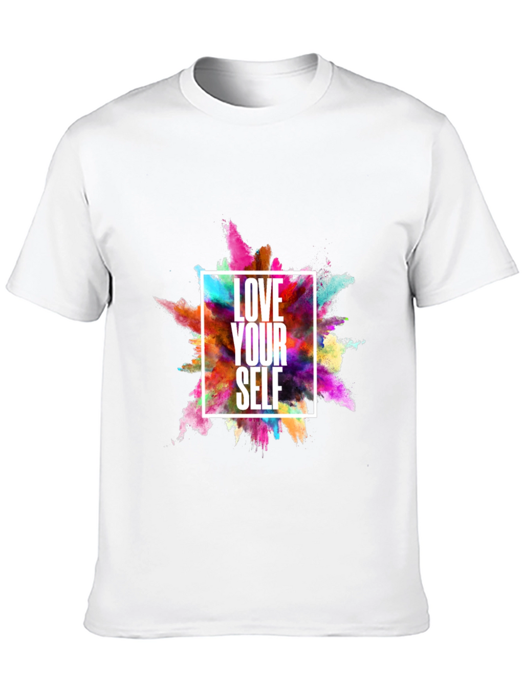 Love Yourself Graphic Print Black T-Shirt