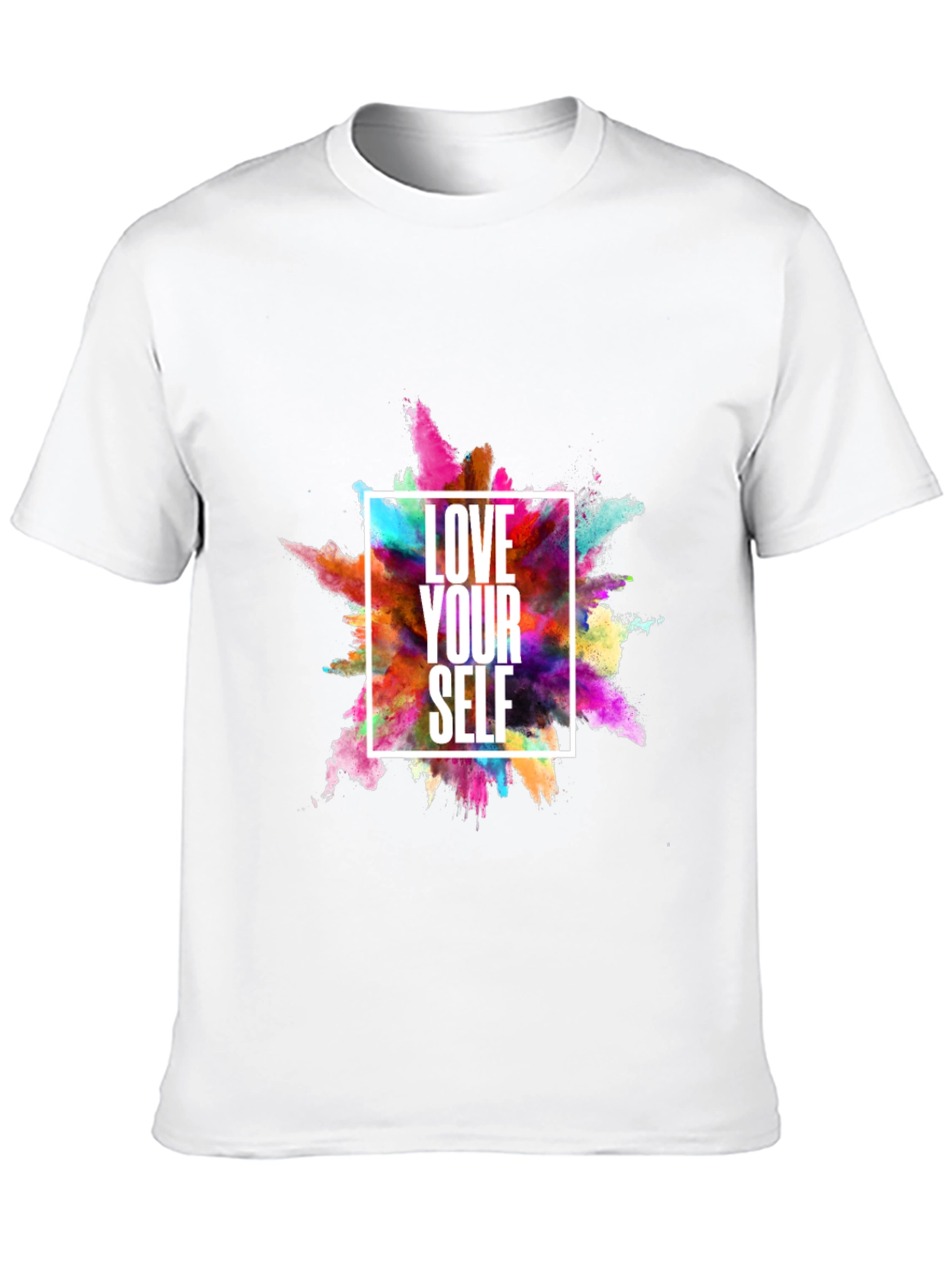 Love Yourself Graphic Print Black T-Shirt
