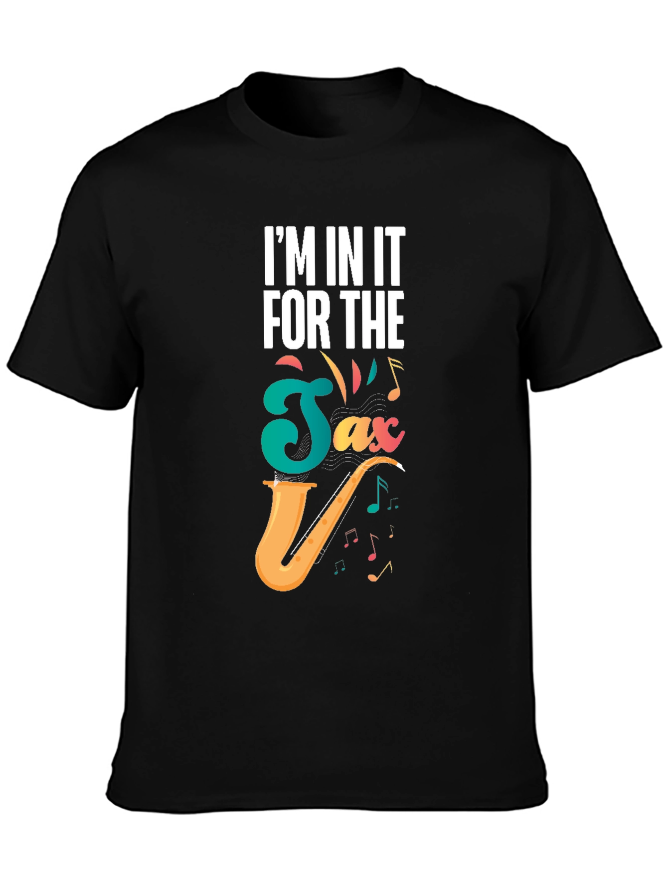 Saxophone Lover Black T-Shirt - Music Gift
