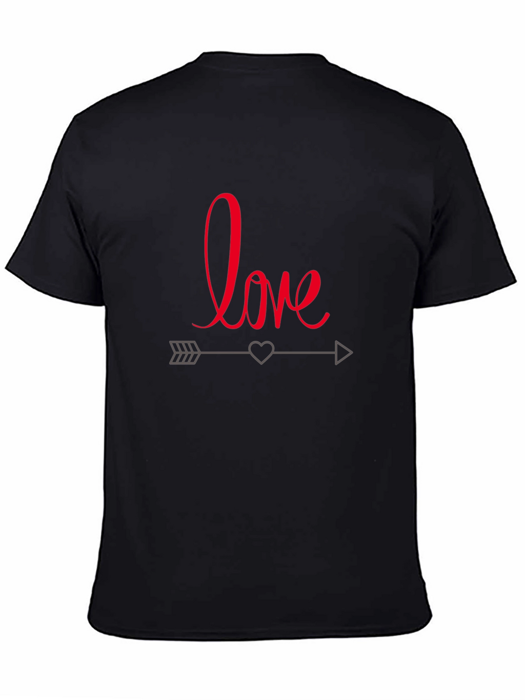 Love Arrow Graphic Tee - Casual Black T-Shirt