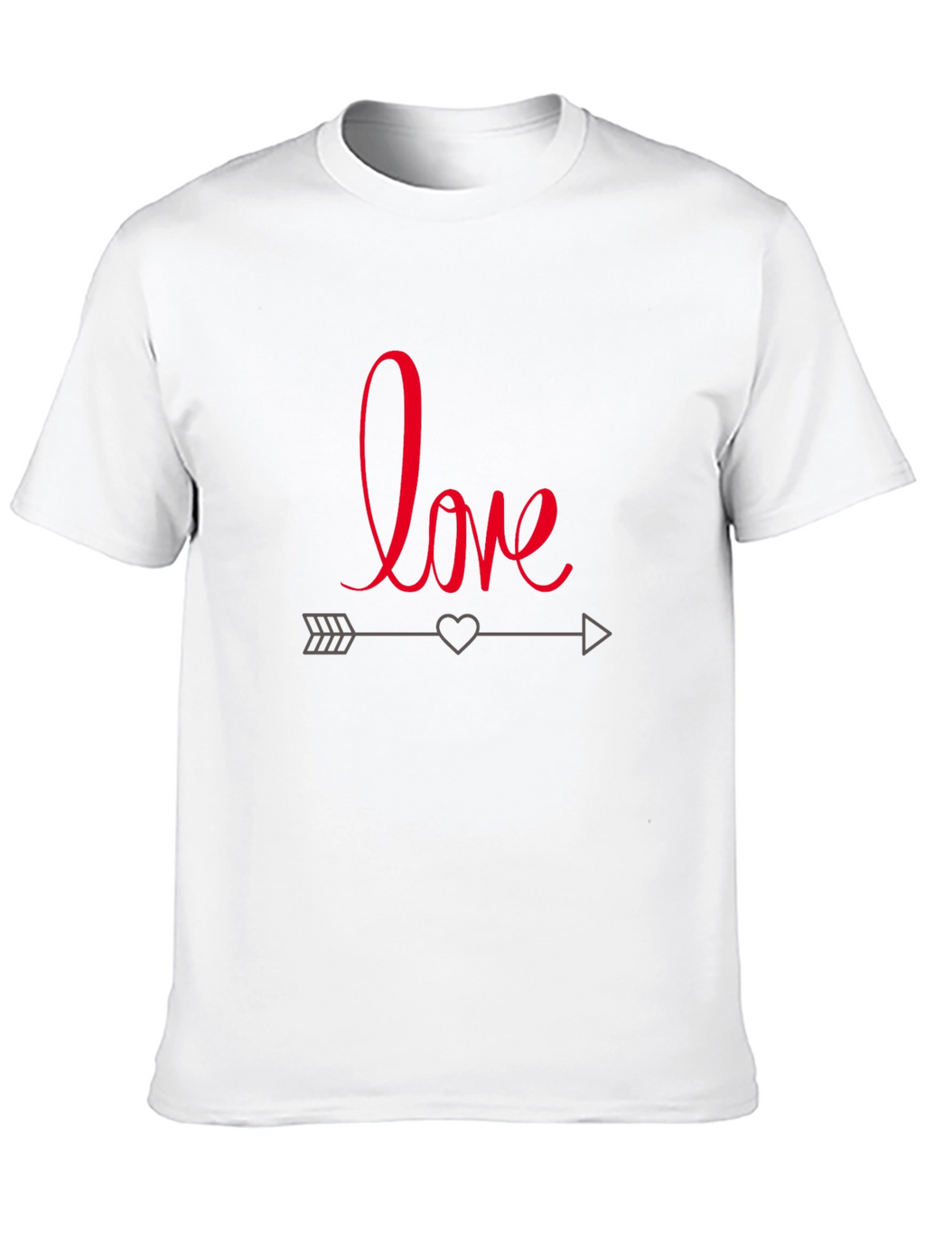 Love Arrow Graphic Tee - Casual Black T-Shirt