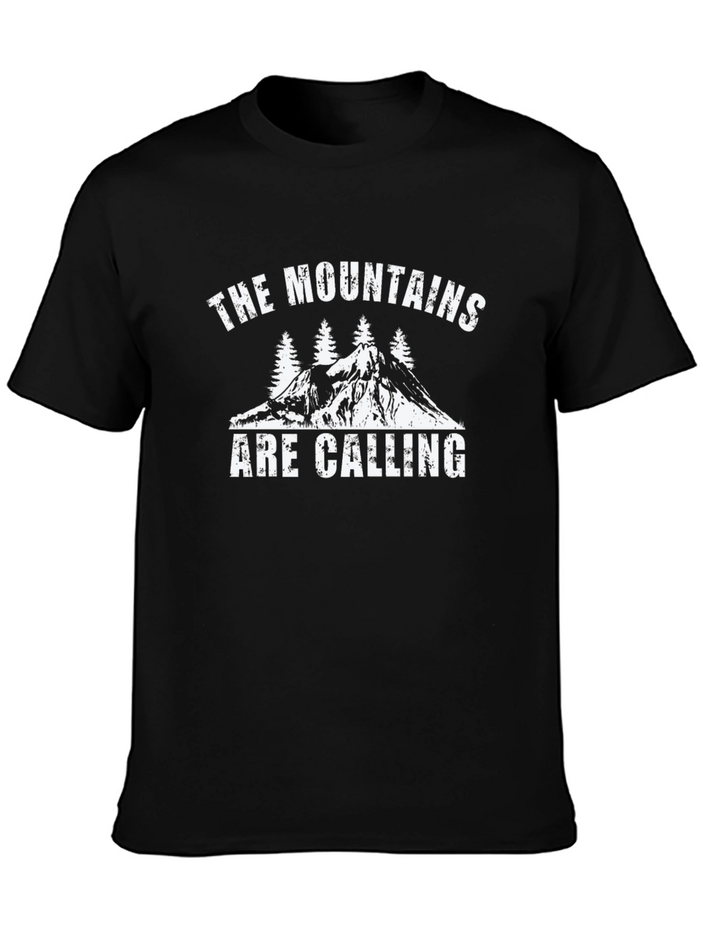 Mountains Are Calling Black T-Shirt