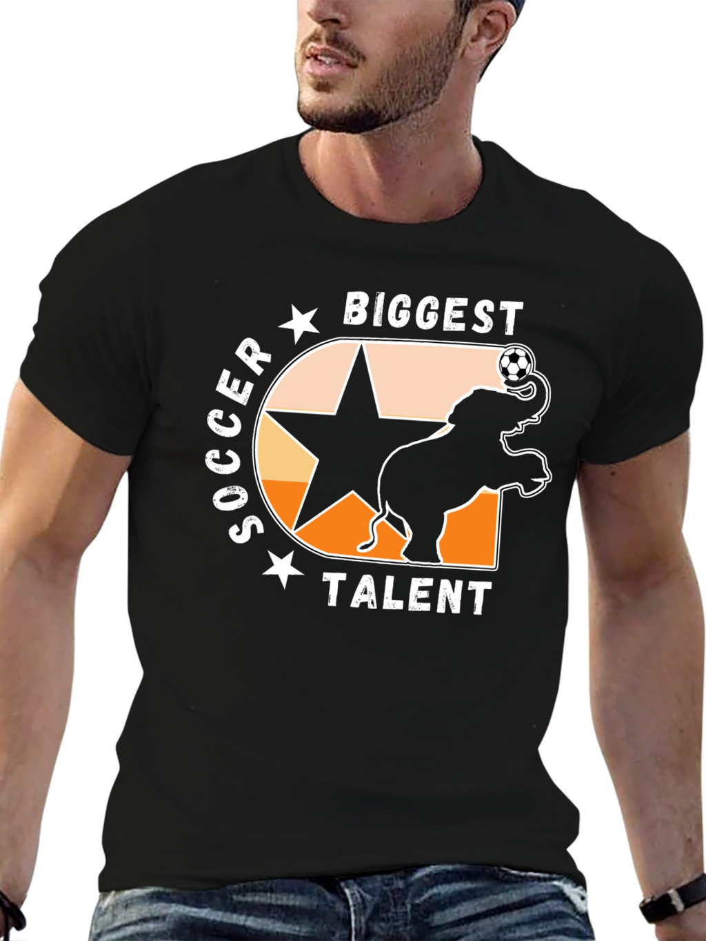 Soccer Elephant Graphic T-Shirt