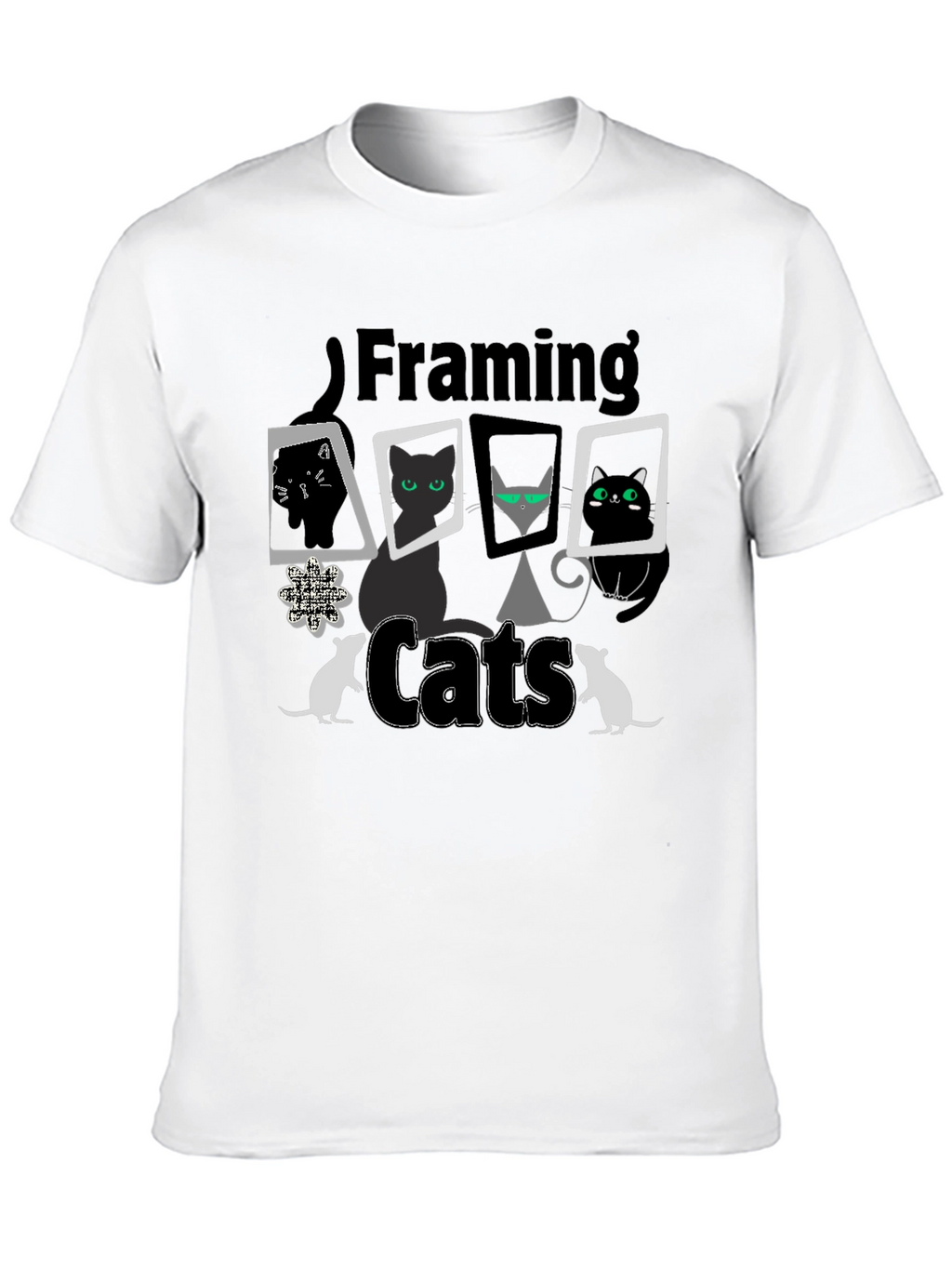 Framing Cats T-Shirt - Unique Cat Lover Design