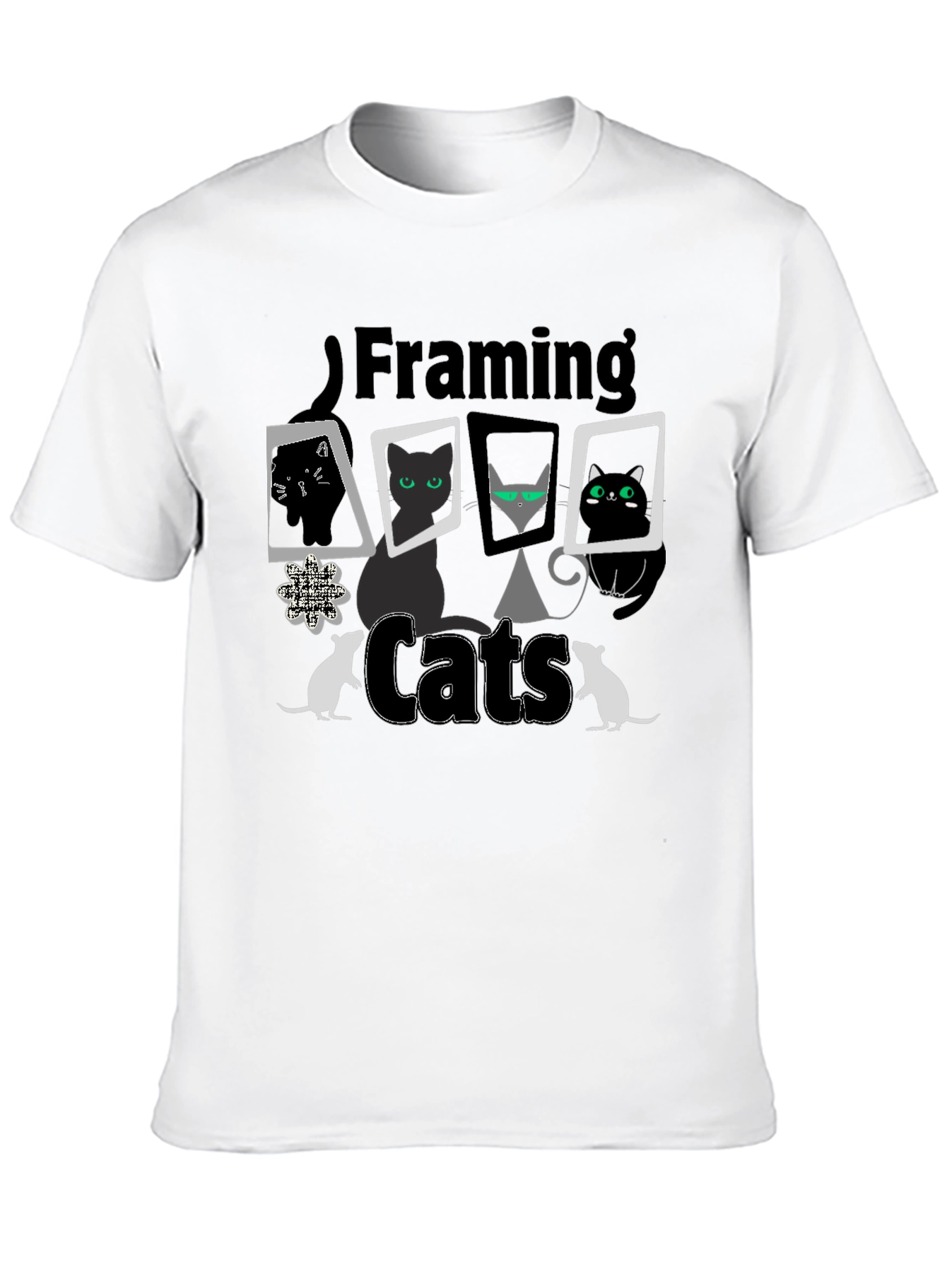 Framing Cats T-Shirt - Unique Cat Lover Design