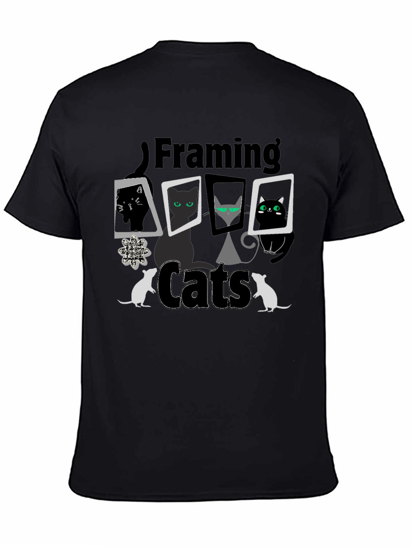 Framing Cats T-Shirt - Unique Cat Lover Design