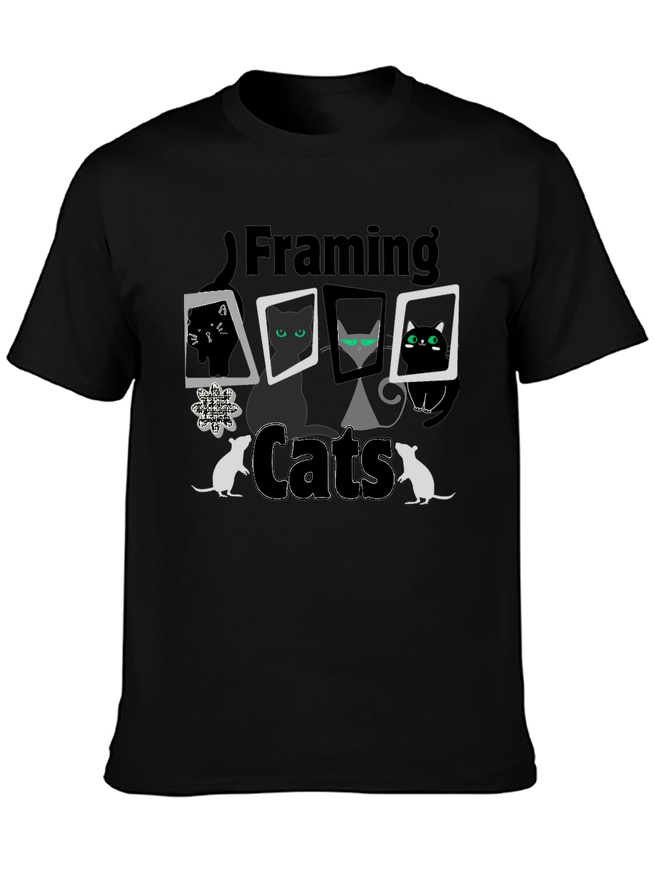 Framing Cats T-Shirt - Unique Cat Lover Design