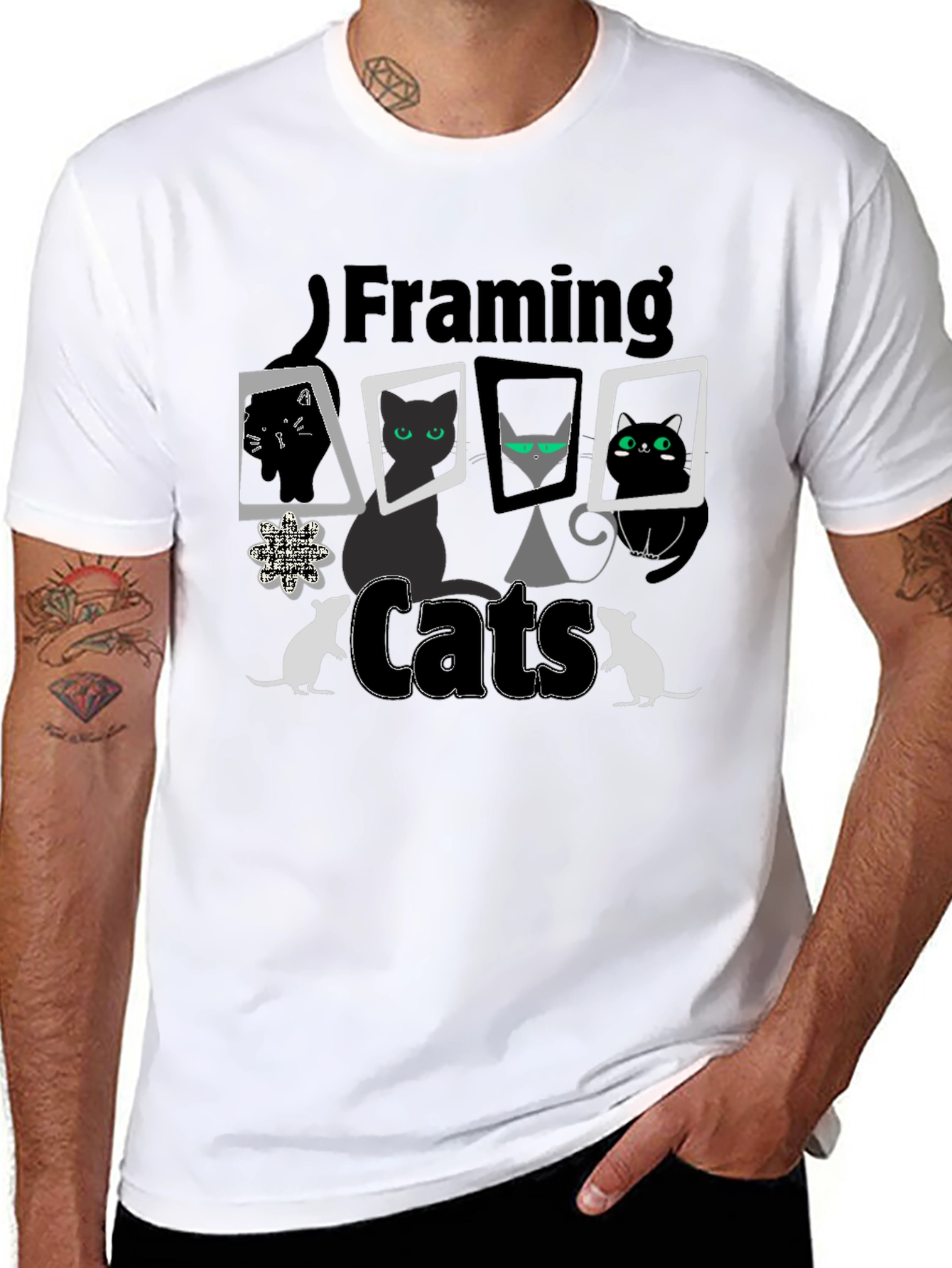 Framing Cats T-Shirt - Unique Cat Lover Design